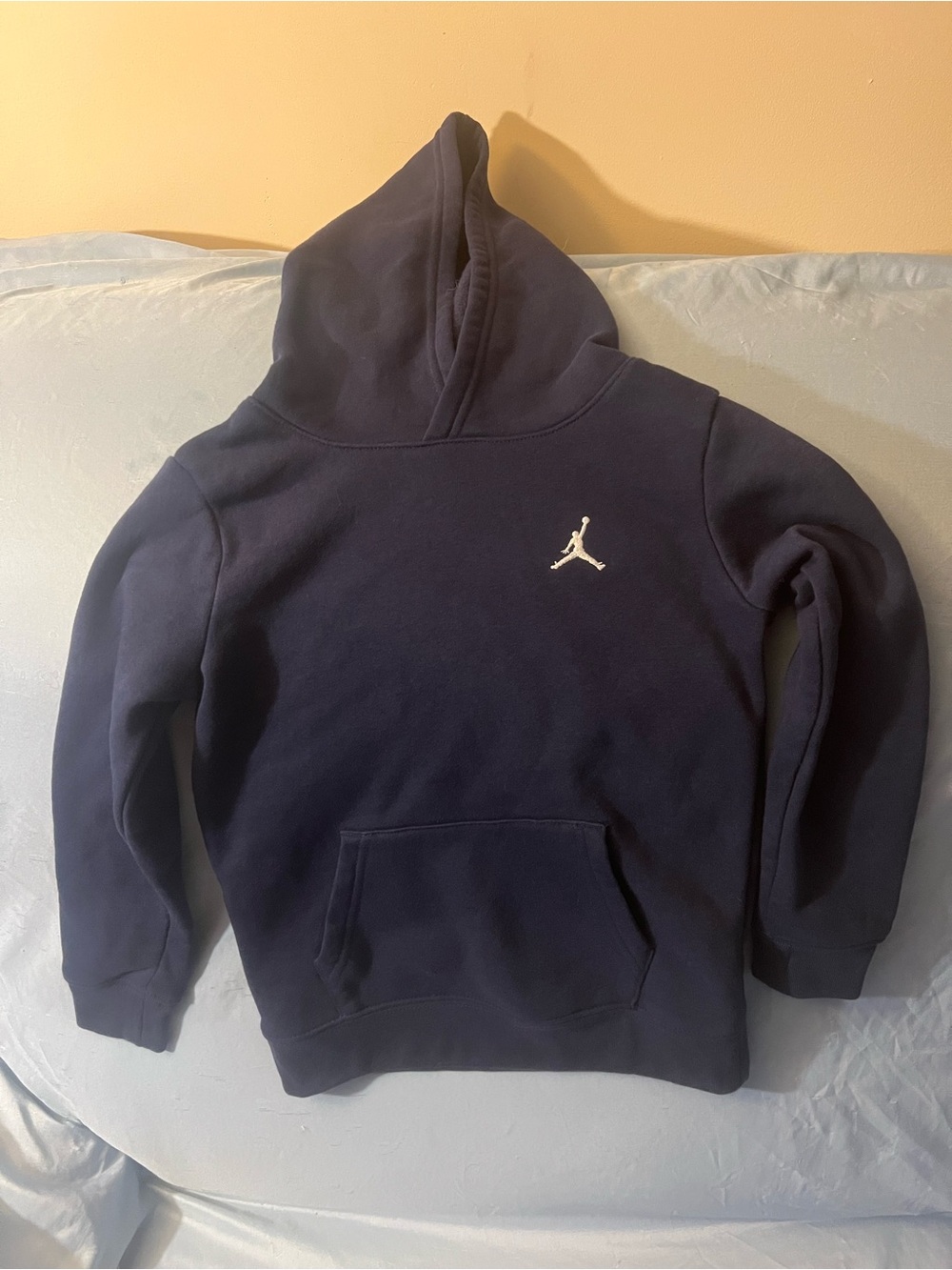 Jordan Kids Navy Hoodie with White Jumpman